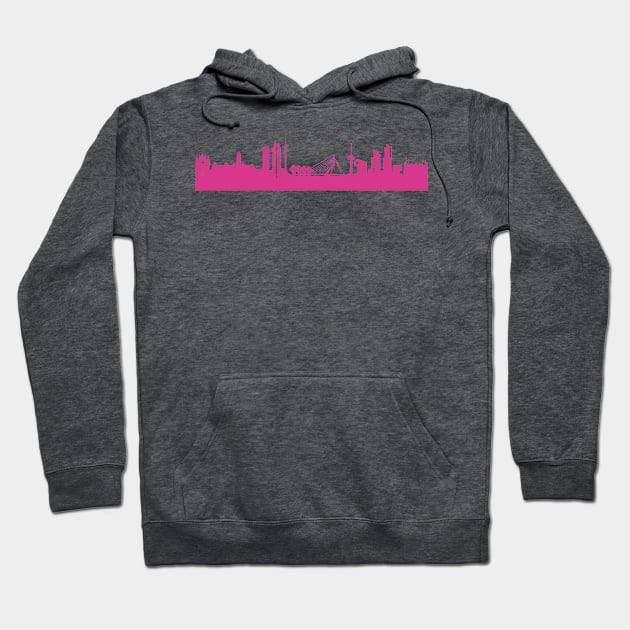 Rotterdam skyline pink Hoodie by 44spaces